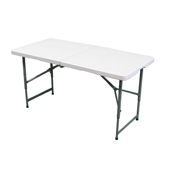 Rectangle folding table rentals in 4 ft, 6 ft, 8 ft, and kids sizes for Chicago backyard parties.