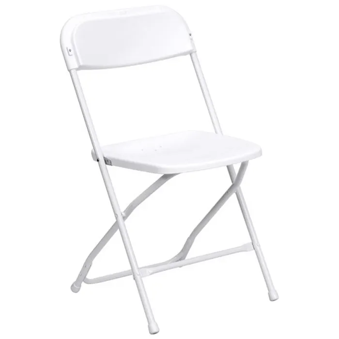 White folding chair rentals for Chicago backyard parties and events.
